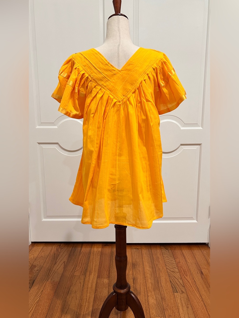 Jazmin V-Neck Mexican top, hand embroidered.Artisan top. Boho, Hippie, handmade. - Picture 6 of 6